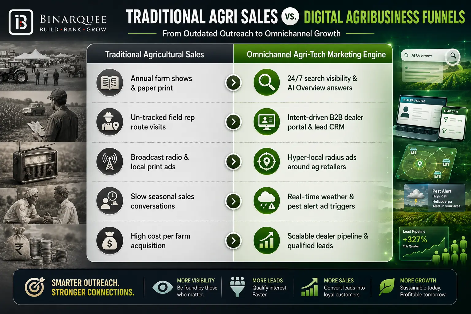 TRADITIONAL AGRI SALES vs. DIGITAL AGRIBUSINESS FUNNELS