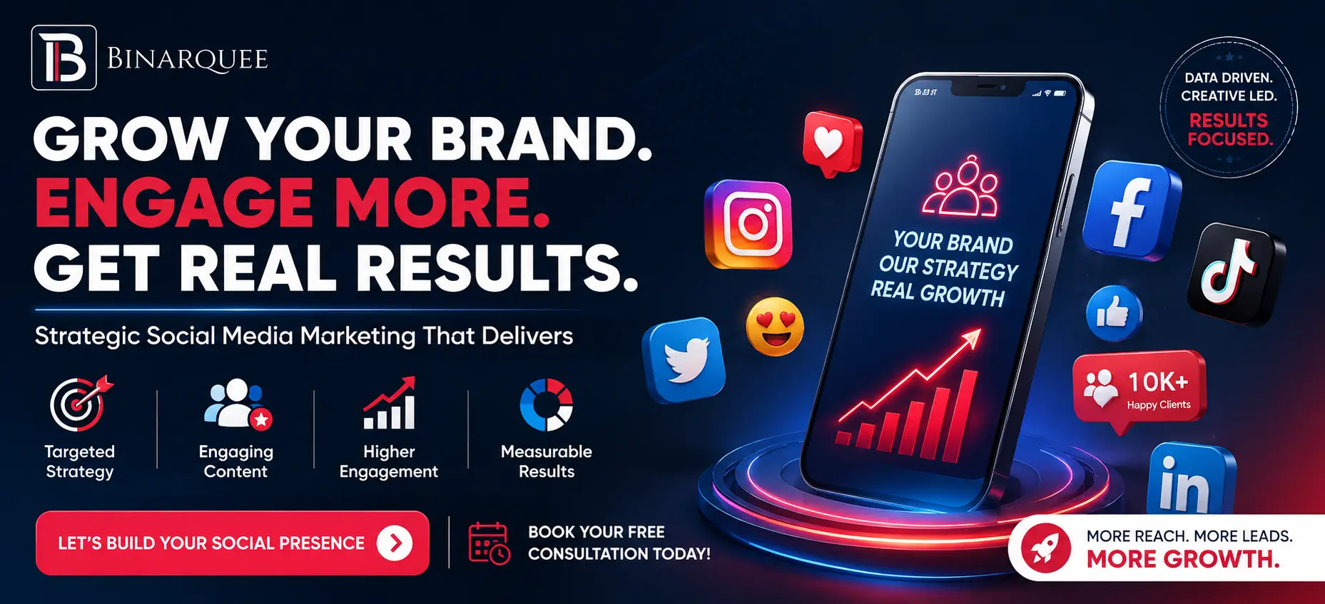 Partner with a digital marketing agency that treats your revenue like its own. Contact Binarquee today